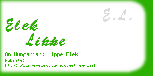 elek lippe business card